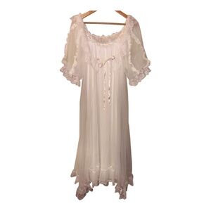 VTG Toska 50’s 60’s Peignour Set Gown Ribe M